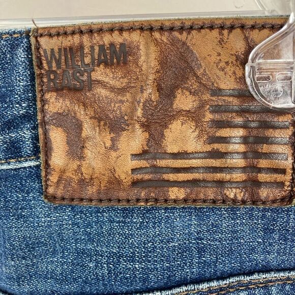 William Rast Taper unisex dark wash 100 % cotton jeans 32x32 cool belt loops - Picture 5 of 13